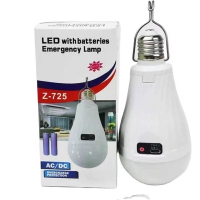 2- Lâmpada de emergência LED 15W E27 B22 Bateria recarregável de íons de lítio AC/DC lâmpada de uso saudável