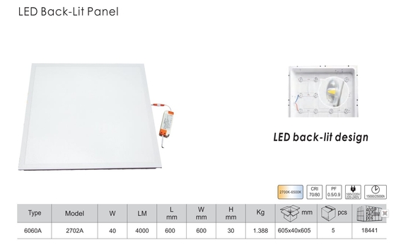 Custo competitivo 40W 60*60 Quadrado Border LED Light Panel Frame para escritório/edifício