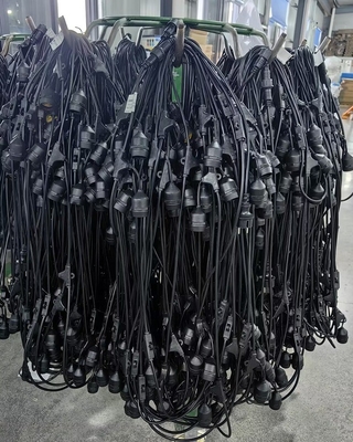 100M resistente à água exterior pendurar lâmpada de corda com 200pcs detentores sem lâmpada CCT 2700K