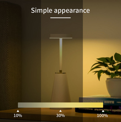 Lâmpada de mesa de ambiente de luz noturna de metal para decoração de luz LED inteligente