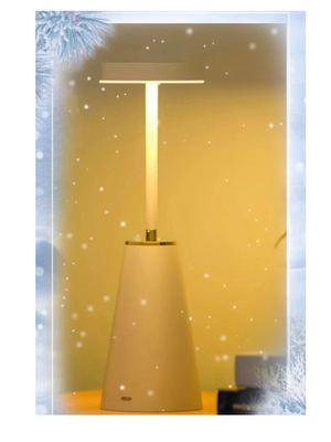 Lâmpada de cama de luz noturna de metal Lâmpada de mesa recarregável sem fio para decoração de quarto