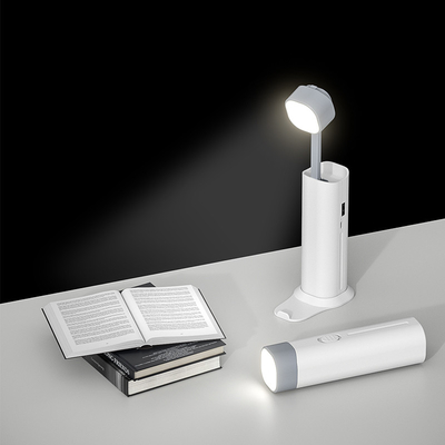 Lâmpada portátil de escritório LED 5W Lâmpada de mesa recarregável com dimmer de suporte e fonte de luz
