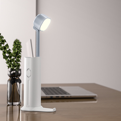 Lâmpada portátil de escritório LED 5W Lâmpada de mesa recarregável com dimmer de suporte e fonte de luz