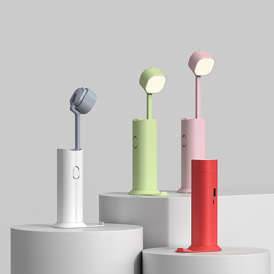 Lâmpada portátil de escritório LED 5W Lâmpada de mesa recarregável com dimmer de suporte e fonte de luz