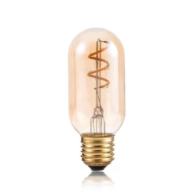 T45 lâmpada de filamentos espirais Vintage Luz LED flexível suave com 50000 horas de vida útil