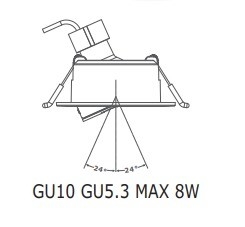 5W/7W/10W Tecto de hotel Lâmpadas de baixo LED de superfície moderna ajustável anti-reflexão