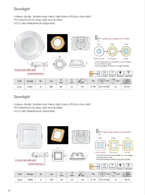 3 passos Dimmable Muare Recesseini Sqd Track Lava-parede Lâmpadas para iluminação interior