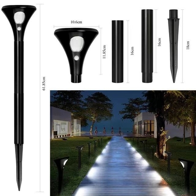Lâmpada de jardim de carregamento de luz solar sensível ao ar livre para caminho de paisagem
