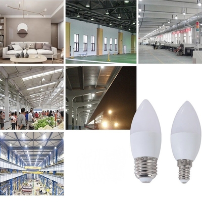 lâmpada de vela LED 6W CRI Ra 80-90 Dimmer de alto suporte personalizavel E14 Luz interior