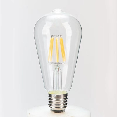 Soluções de iluminação residencial ST64 E26 7W 800LM lâmpada de filamento LED dim 3000K 120V/60Hz
