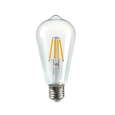 Soluções de iluminação residencial ST64 E26 7W 800LM lâmpada de filamento LED dim 3000K 120V/60Hz