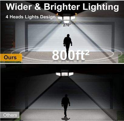 270 LED Sensor de movimento LED à prova d'água Luz de parede solar à prova d'água e fácil de instalar
