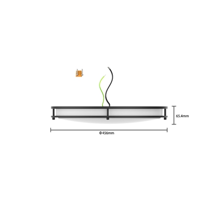 18 polegadas 32W 5CCT LED CCT Selecionável Double Ring Ceiling Light para e 50000 horas de vida útil