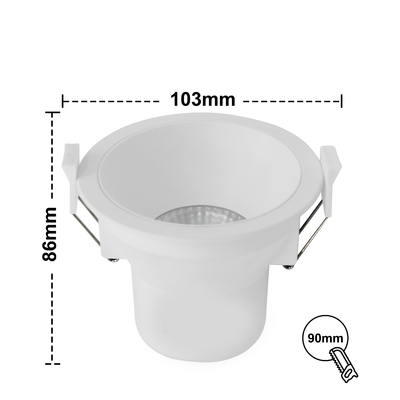 Longe vida útil 9W 0.6mm COB Embedded LED Downlight em design moderno para cabo de 3,5 polegadas