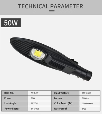 AC 85-265V Voltagem de entrada 20W 1800lm Lâmpada de rua de emergência com sensor e impermeável