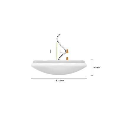 Tamanho Médio Design Moderno 15 polegadas LED CCT Selecionável Luz de Tecto de cogumelo 5CCT 25W