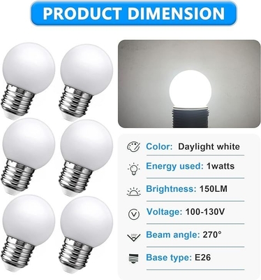 LED Banheiro Vanity lâmpada Globo 15W Equivalente E26 Base de parafuso médio Frio Branco