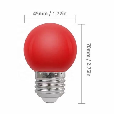 LED G45 Globo luzes de Natal 1W de cores Mini Edison E26 15W equivalente lâmpada vermelha