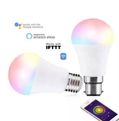 800 Fluxo luminoso lm AC Iluminação inteligente RGBCW Multicolor BT E27 B22 lâmpada LED para casa