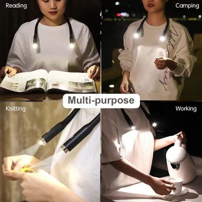 Modo de controlo Interruptor de controlo Led Portátil Flexibilidade de pescoço pendurado de carregamento Livro de luz para bricolage