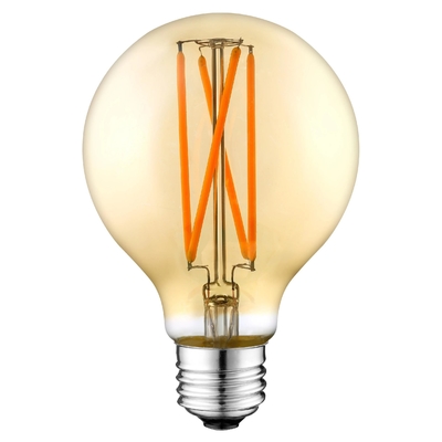 4W G125 E26 LED Sapphire Filament Global Bulb para botão manual e suporte de atenuação