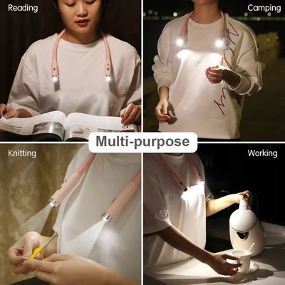 Lâmpada de livro LED ajustável para o pescoço para fácil leitura e proteção ocular