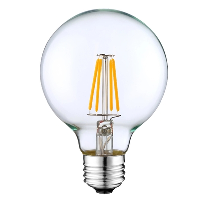 4W G125 E26 LED Sapphire Filament Global Bulb para botão manual e suporte de atenuação
