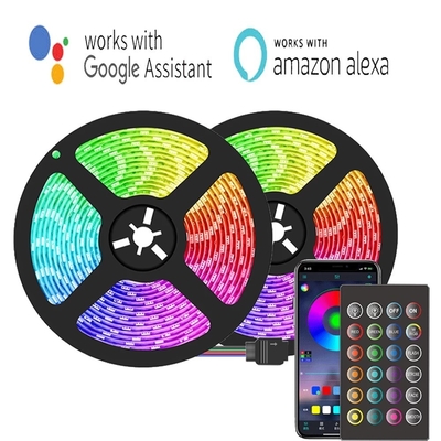 5m 10m 15m Bluetooth/WiFi de controlo remoto para interior e exterior Luzes de banda inteligente