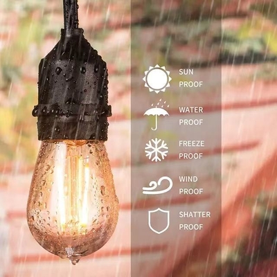 Crie uma atmosfera romântica com G45 T45 ST45 E27 Base Ambre Corda de Luz 50M comprimento