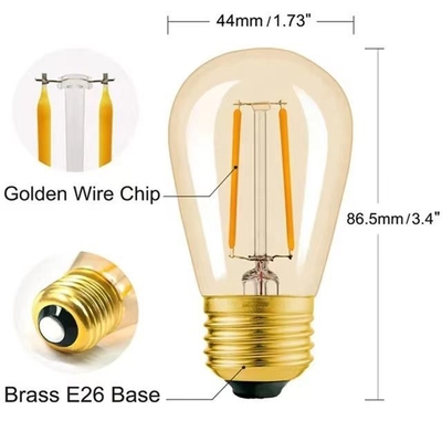 Crie uma atmosfera romântica com G45 T45 ST45 E27 Base Ambre Corda de Luz 50M comprimento