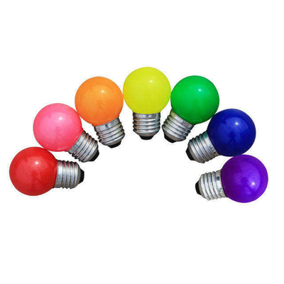 Lâmpada LED colorida 1W 2W G45 Golf E14 B22 E27 para iluminação e design de materiais de vidro