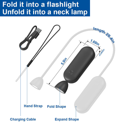 Bateria de lítio Tipo LED flexível Livro dobrável Luz para proteção ocular Cor preta