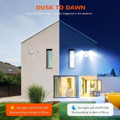 Lâmpada de segurança de sensor de movimento de LED branco IP65 para iluminação exterior