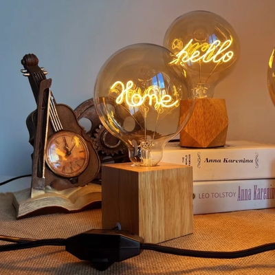 2700K GLOBE lâmpada de filamento LED 4W vidro claro Amber G80/95 série lâmpada Edison Dimmable