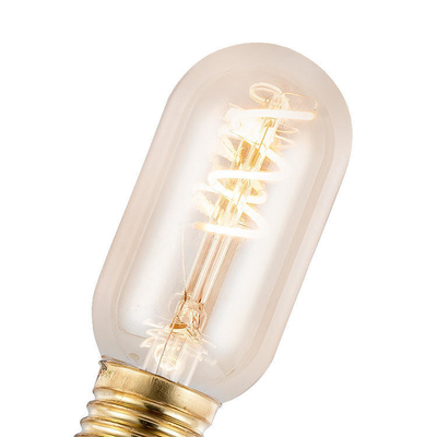 T45 3w lâmpada de filamento de vidro curvo único lâmpada LED flexível suave vintage para iluminação
