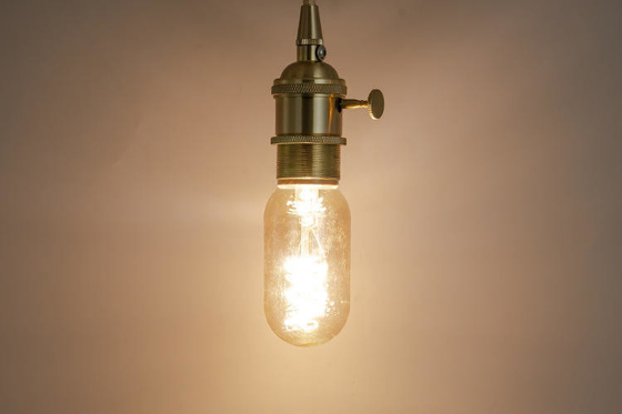 T45 3w lâmpada de filamento de vidro curvo único lâmpada LED flexível suave vintage para iluminação