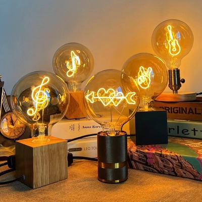 Vidro de âmbar transparente 4W G80/95 Série LED Dimmable Decorative Edison Bulb com CRI Ra 80-90