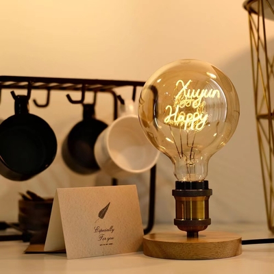 Vidro de âmbar transparente 4W G80/95 Série LED Dimmable Decorative Edison Bulb com CRI Ra 80-90