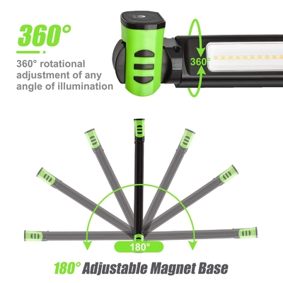 IP80 Luz de trabalho LED 1600 Lumen Temperatura de cor dupla 360 graus Magnético e gancho
