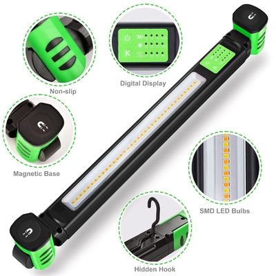 IP80 Luz de trabalho LED 1600 Lumen Temperatura de cor dupla 360 graus Magnético e gancho