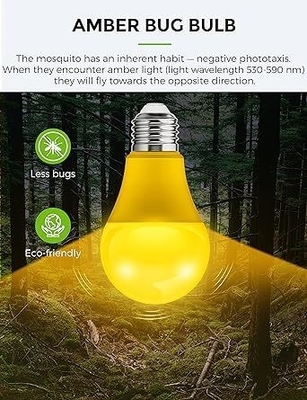 15000 Horas de Vida útil Fornecimento de energia AC Bloqueio de luz azul A19 9W lâmpada fraca para quarto infantil
