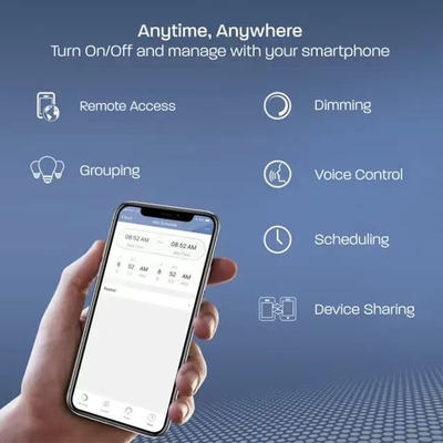Bluetooth sem fio TUYA APP Bulbo LED de controle para mudança de cor e atenuação da luz
