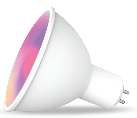Lâmpada de reflexo inteligente Gu10 controlada por aplicação com eficiência luminosa de 85lm/w