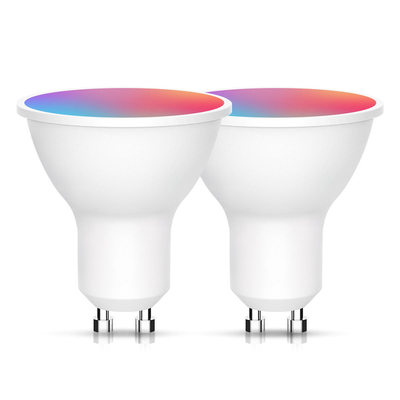 Lâmpada de reflexo inteligente Gu10 controlada por aplicação com eficiência luminosa de 85lm/w