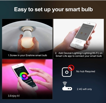 Controle remoto Smart WiFi GU10/MR16 Spot Bulb com Google Alexa e suporte de dimming