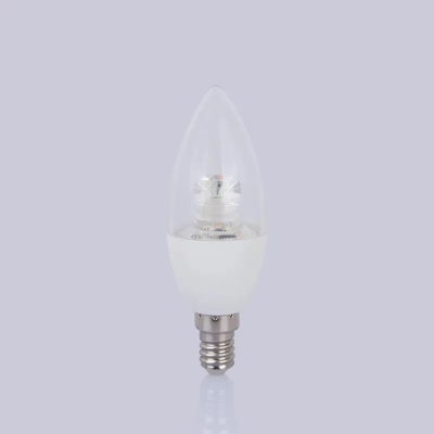 Serviço de soluções de iluminação E14 base 3000K luz quente cobertura clara c37 LED lâmpada de vela