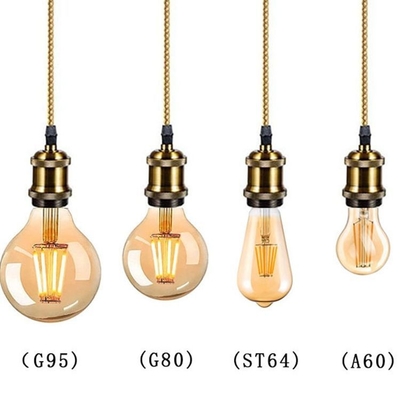 Fornecimento de energia AC LED Filamento ST58 ST64 lâmpada para iluminação doméstica de poupança de energia personalizada