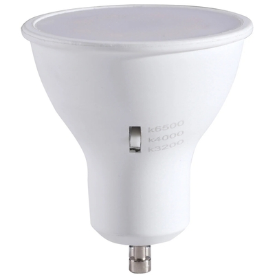 CRI 80 6W 120D GU10 Luz refletora LED atenuável com Multi CCT Seleção 3000K/4000K/6500K