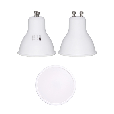 CRI 80 6W 120D GU10 Luz refletora LED atenuável com Multi CCT Seleção 3000K/4000K/6500K