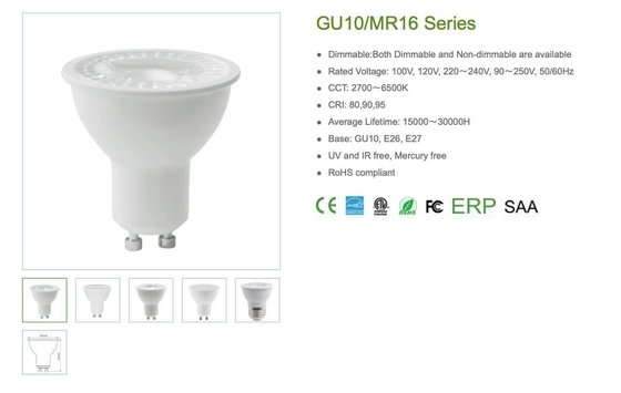 Dimmer de suporte sim 9W 7W 5W 4W GU10/MR16 G5.3 Luz LED